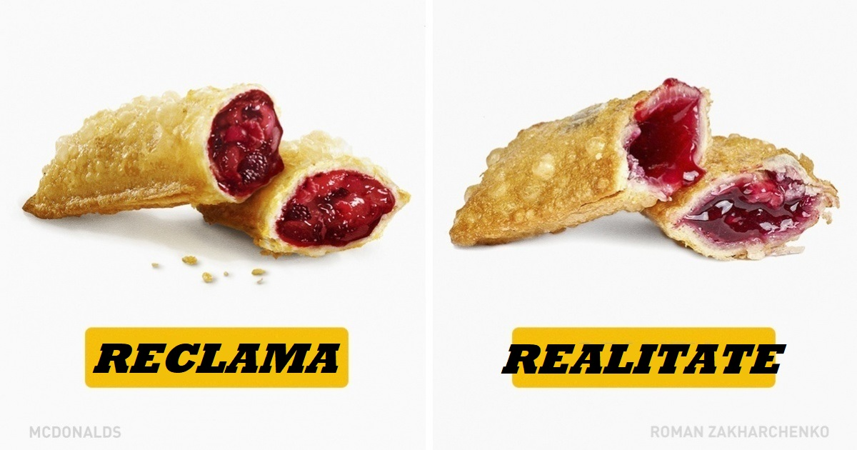 Reclame vs. realitate: Un proiect fascinant  despre mâncare fast food si de ce nu trebuie sa ne incredem in reclame