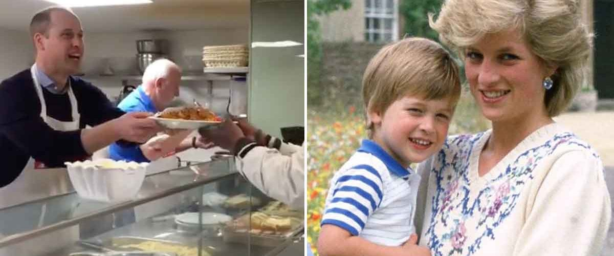 Printesa Diana il invata ce este respectul acum 25 de ani, azi Prinţul William serveşte mâncare oamenilor fara adapost