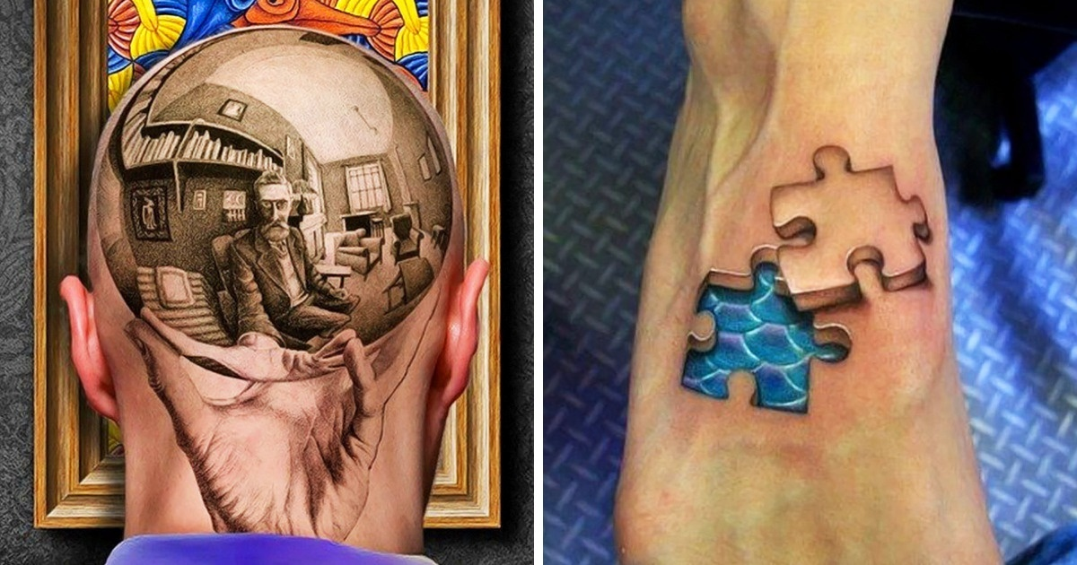 19 tatuaje 3D foarte realiste pe care doar cei mai curajoși oameni ar îndrăzni sa si le faca