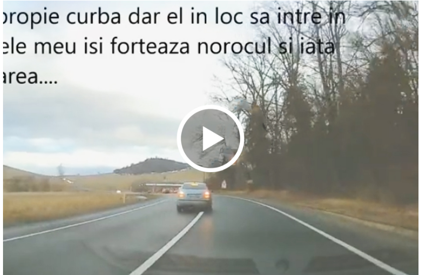 A intrat la Brasov in curba cu 90 km/h, iar ce a urmat este infricosator ! VIDEO