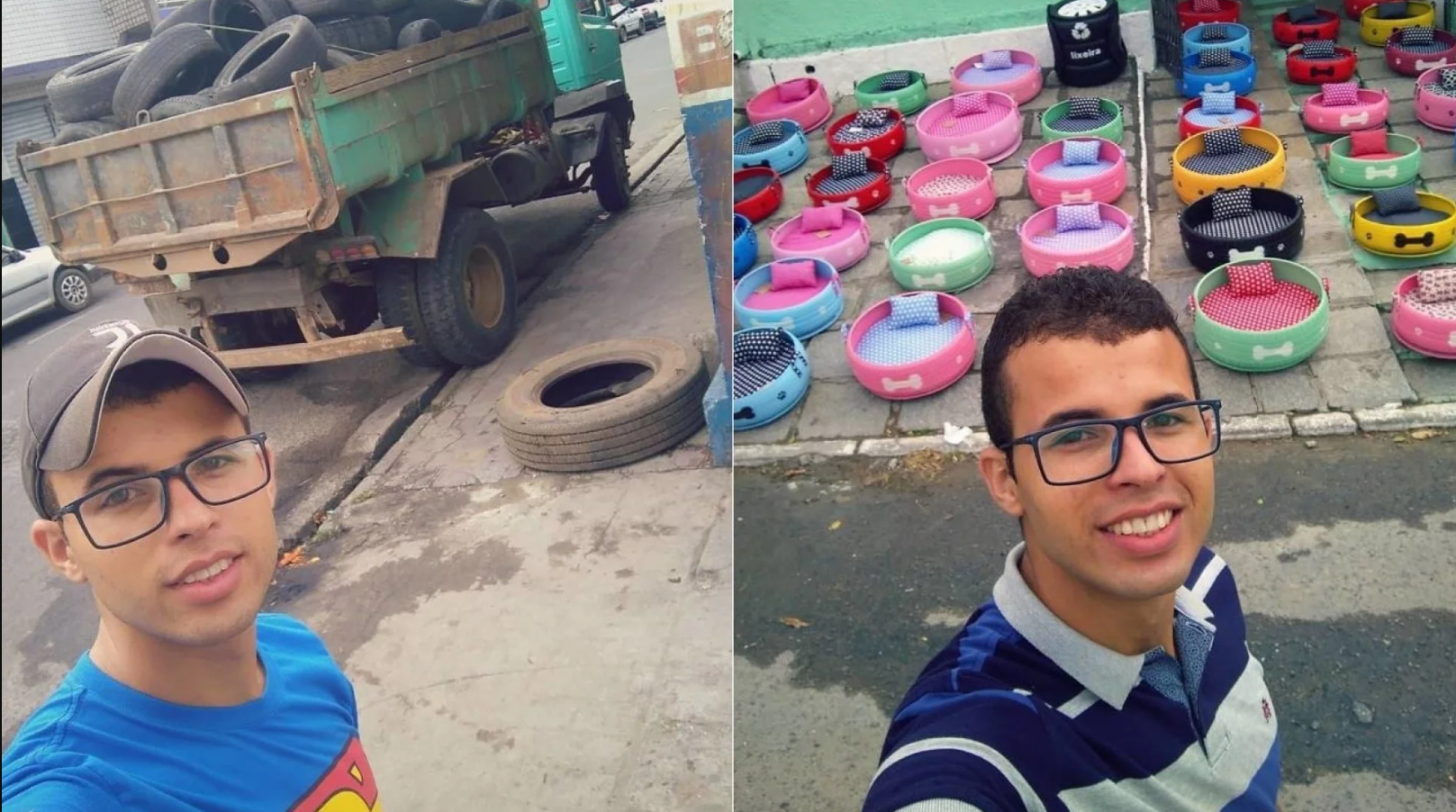 Un tânăr de doar 23 ani transformă anvelopele vechi în ceva frumos și util, ajutând astfel planeta.