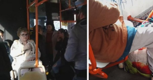O doamnă și-a pus pungile și geanta lângă ea, pe scaunul din autobuz. Un tânăr a rugat-o să le dea la o parte pentru a se așeza și el. Femeia i-a zis: