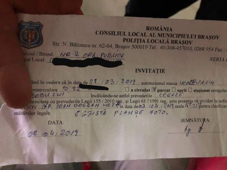 Poliția locală Brașov reinventează limba română. A scris într-o invitație „Wolzvagin” și „egzistă planșe foto”