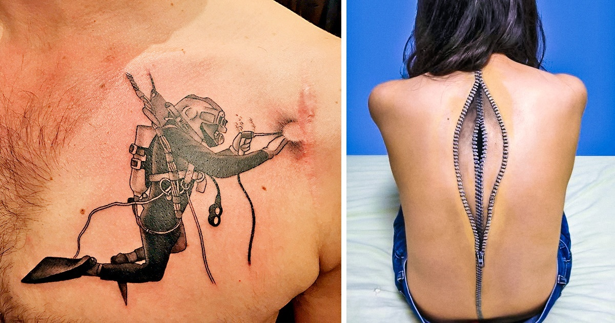 15 tatuaje care transformă cicatrici pe care oamenii nu vor să le ascundă în artă