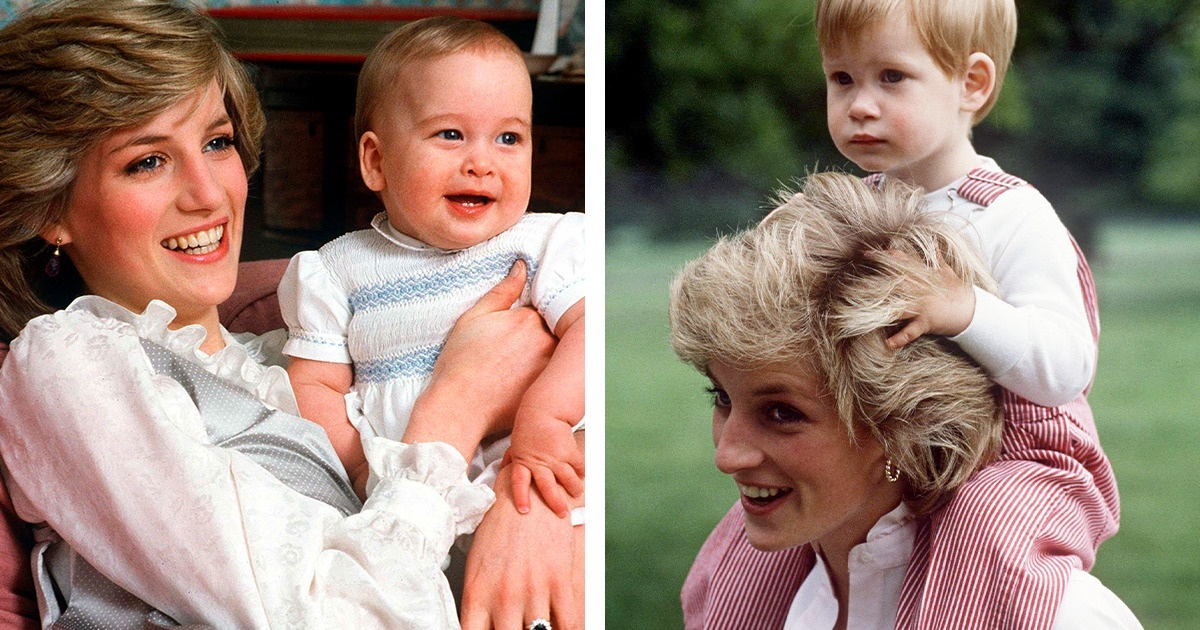 20 de fotografii care ne arata dragostea pe care printesa Diana le-a purtat-o prințului William și prințului Harry