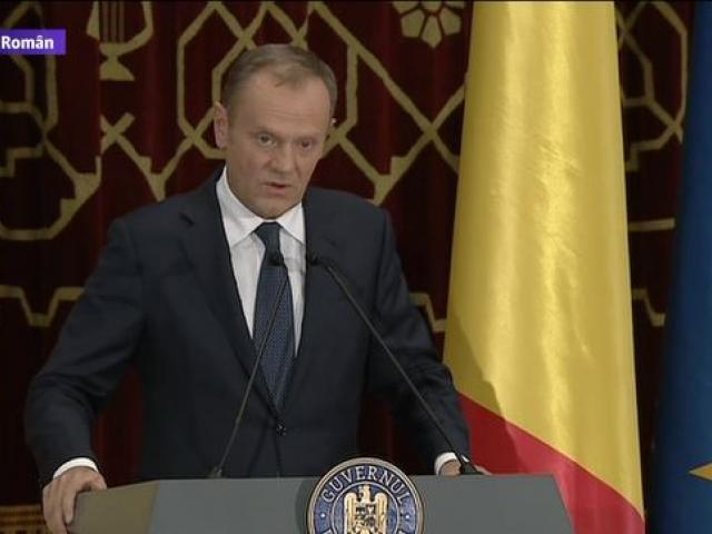 Polonezul Donald Tusk, președintele Consiliului European, a susținut un discurs în limba română. Video