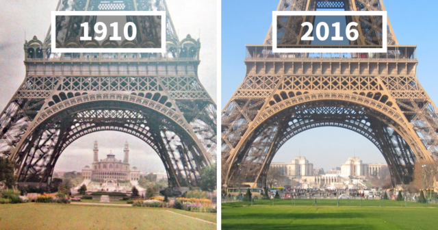 Aceste poze de înainte şi după ne arată cât de mult se schimbă lumea în care trăim. Ocazie rară de a vedea cum arătau aceste locuri acum zeci de ani!